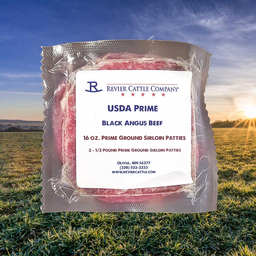 Revier USDA Prime Black Angus Beef Ground Sirloin Patties