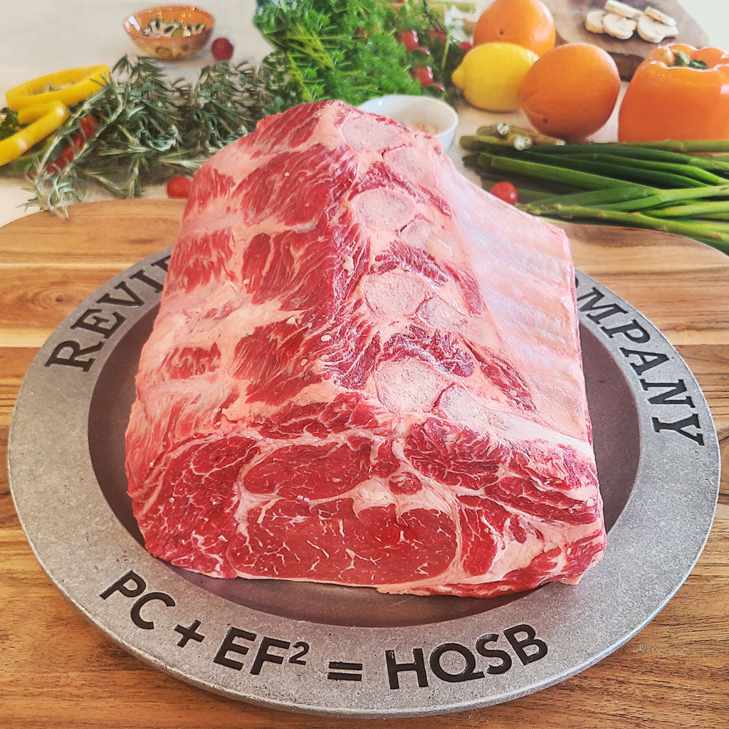 Revier Reserve Prime Rib Roast (Bone-In) on Our Signature Plate