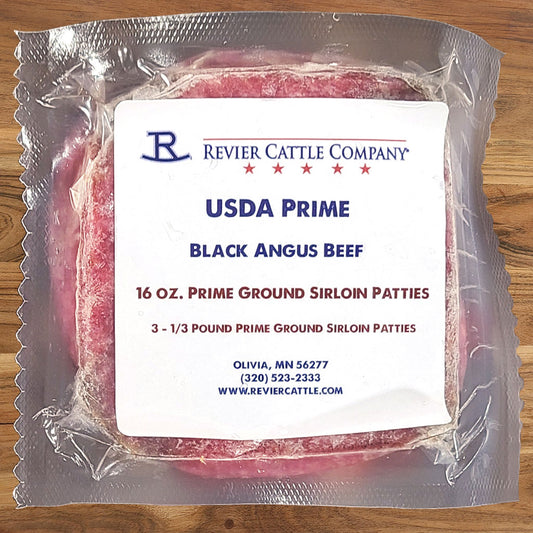 Revier USDA Prime Black Angus Beef Ground Sirloin Patties