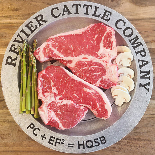 Revier Reserve Premium Black Angus T-Bone Steak on Our Signature Plate